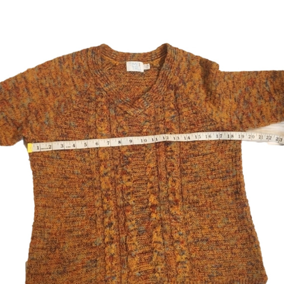 WOMENS Time and Tru multicolor v neck ribbed sweater size Small (4-6). - Picture 14 of 16